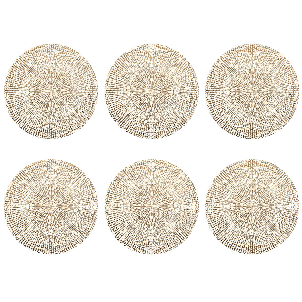 Platzset "Cut out", 6er Set, Kunststoff, gold