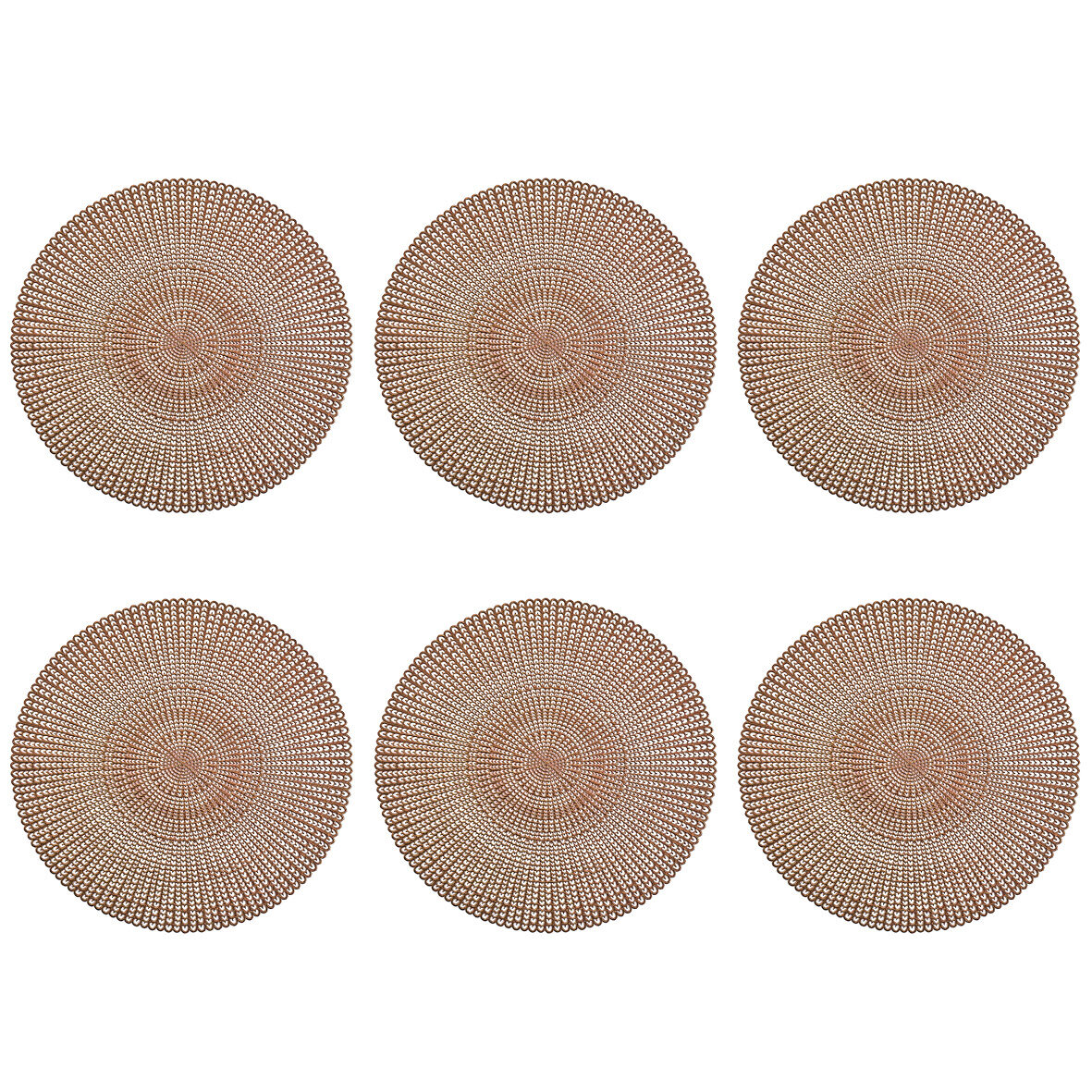 Platzset "Cut out", 6er Set, Kunststoff, kupfer