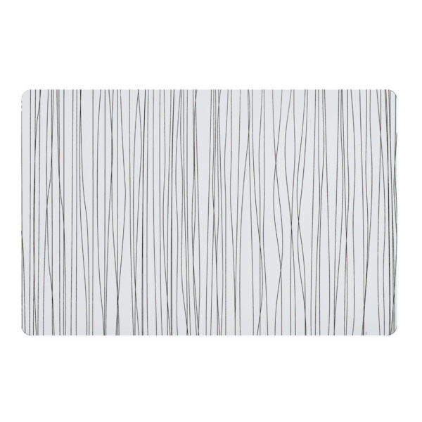 Platzset "Metallic", Kunststoff, weiß