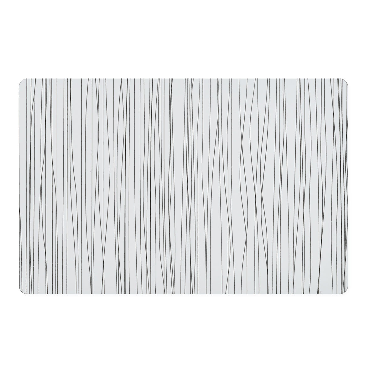 Platzset "Metallic", Kunststoff, weiß