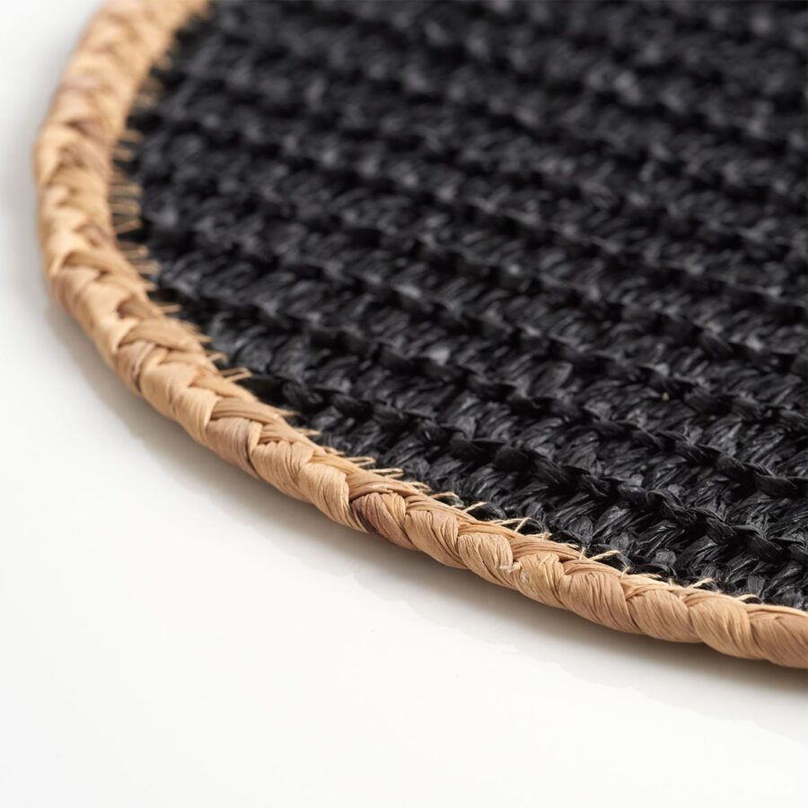 Platzset "Nature", Papier-Mix, schwarz – Ansicht 3