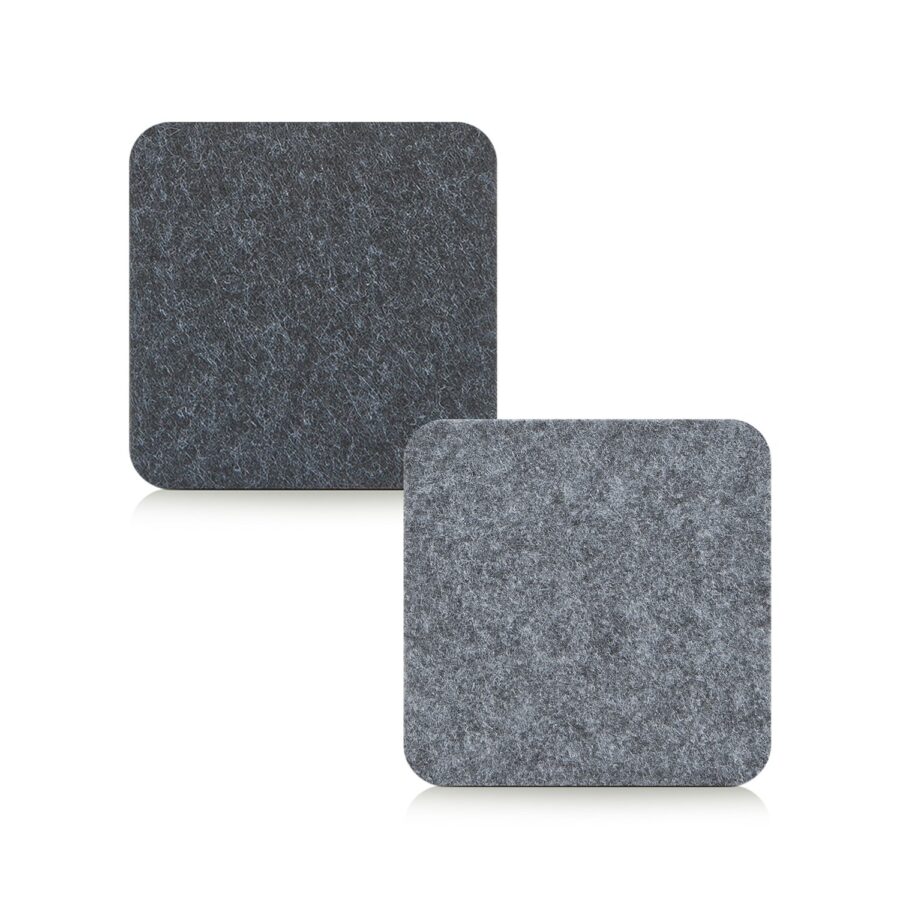 Glasuntersetzer-Set, 4-tlg., Filz, anthrazit – Ansicht 3