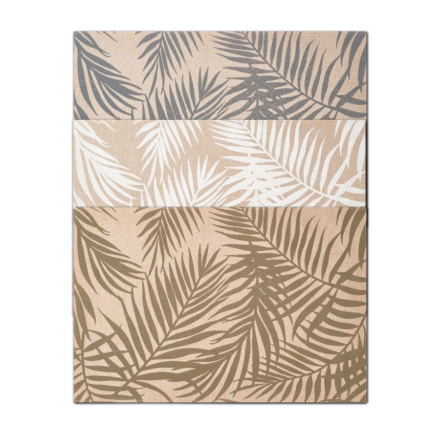 Platzset "Palme", Polyleinen, grau – Ansicht 2