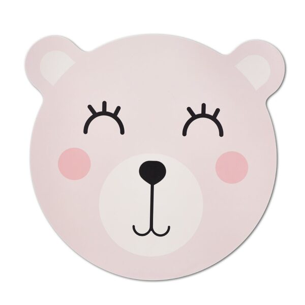 Platzset "Bär", Kunststoff, rosa