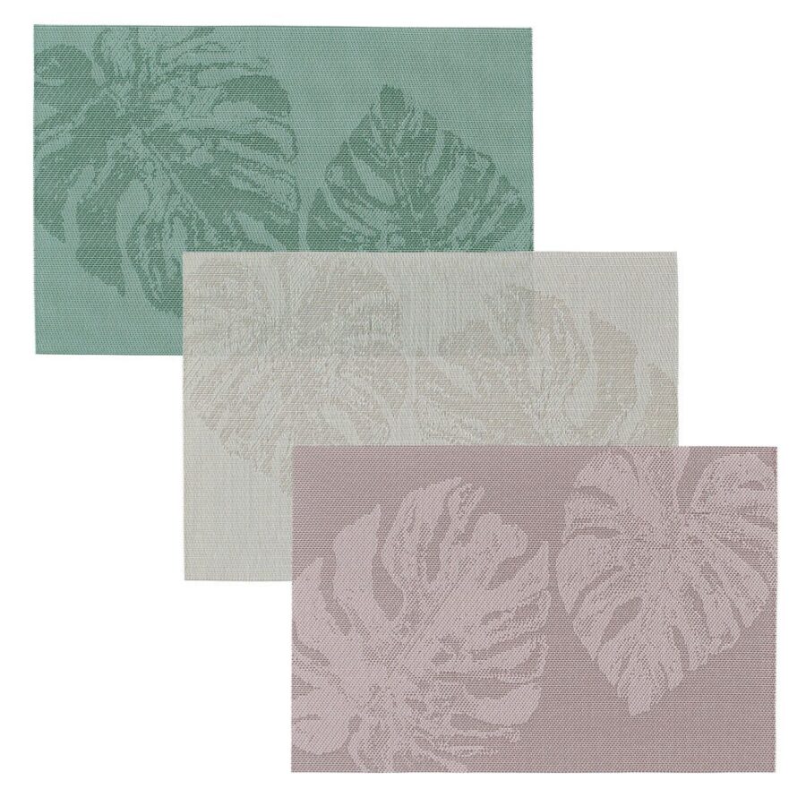 Platzset "Monstera Blatt", Kunststoff, beige – Ansicht 3