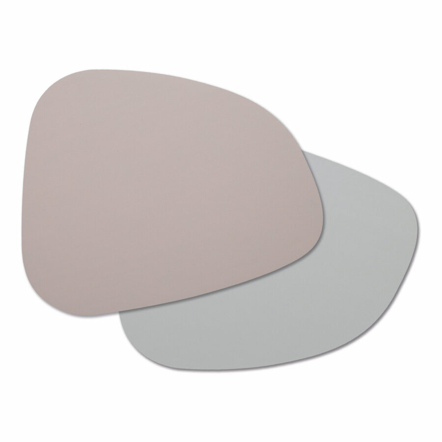 Platzset "2 tone", Kunstleder, greige/grau