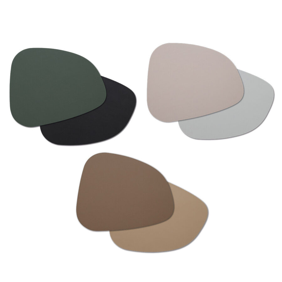 Platzset "2 tone", Kunstleder, greige/grau – Ansicht 5