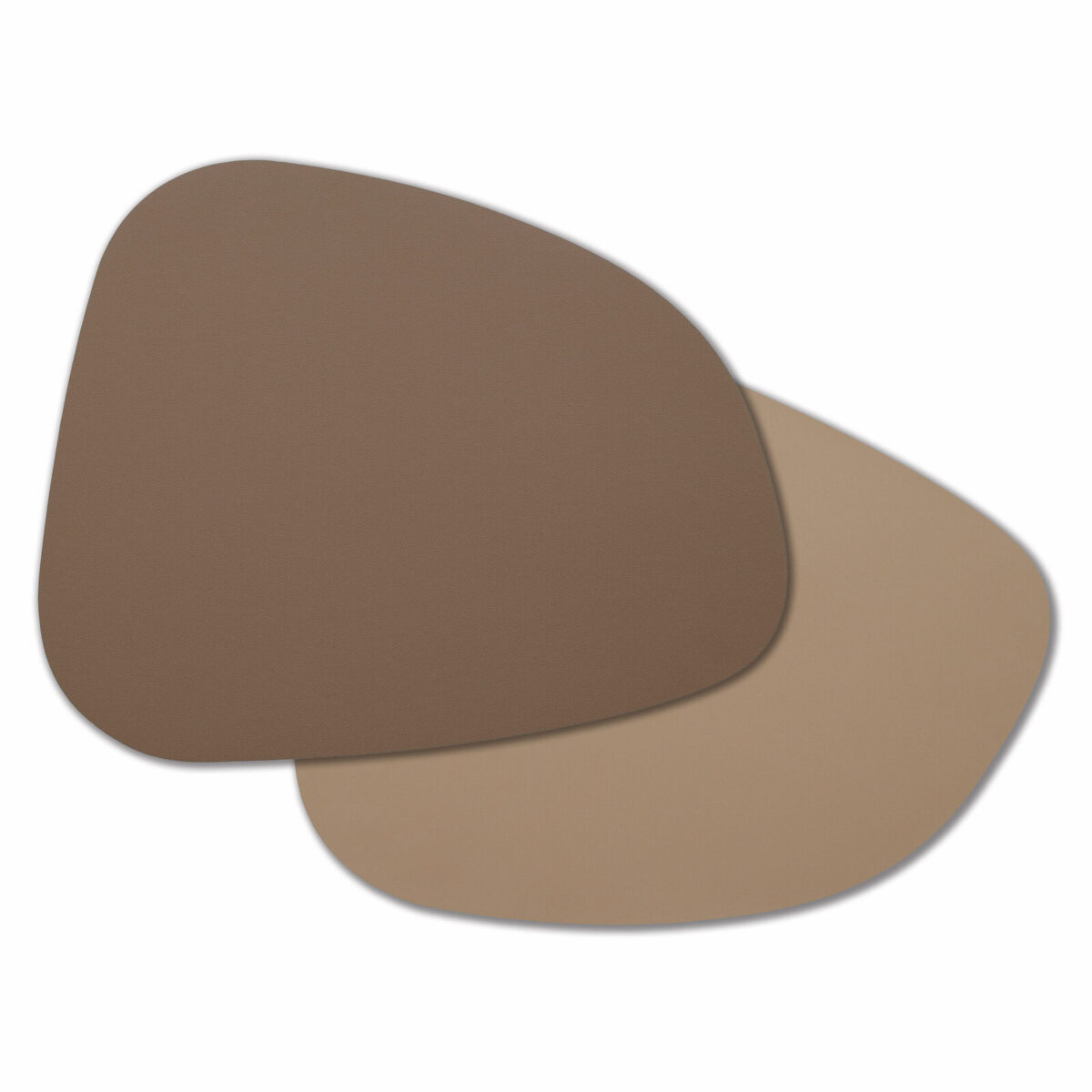 Platzset "2 tone", Kunstleder, beige/braun