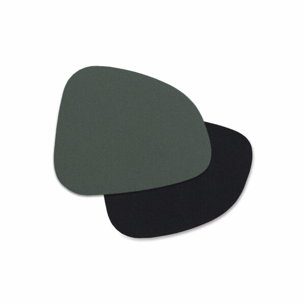 Glasuntersetzer-Set "2 tone", 4-tlg., Kunstleder,