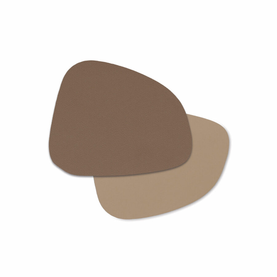 Glasuntersetzer-Set "2 tone", 4-tlg., Kunstleder,