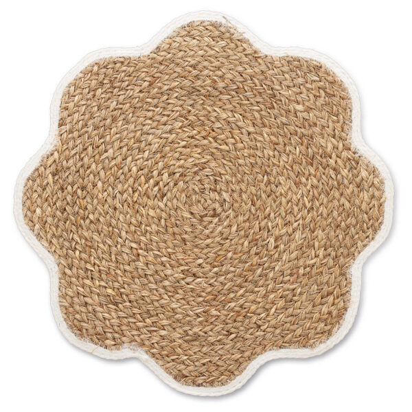 Platzset, Grasgeflecht, weiß