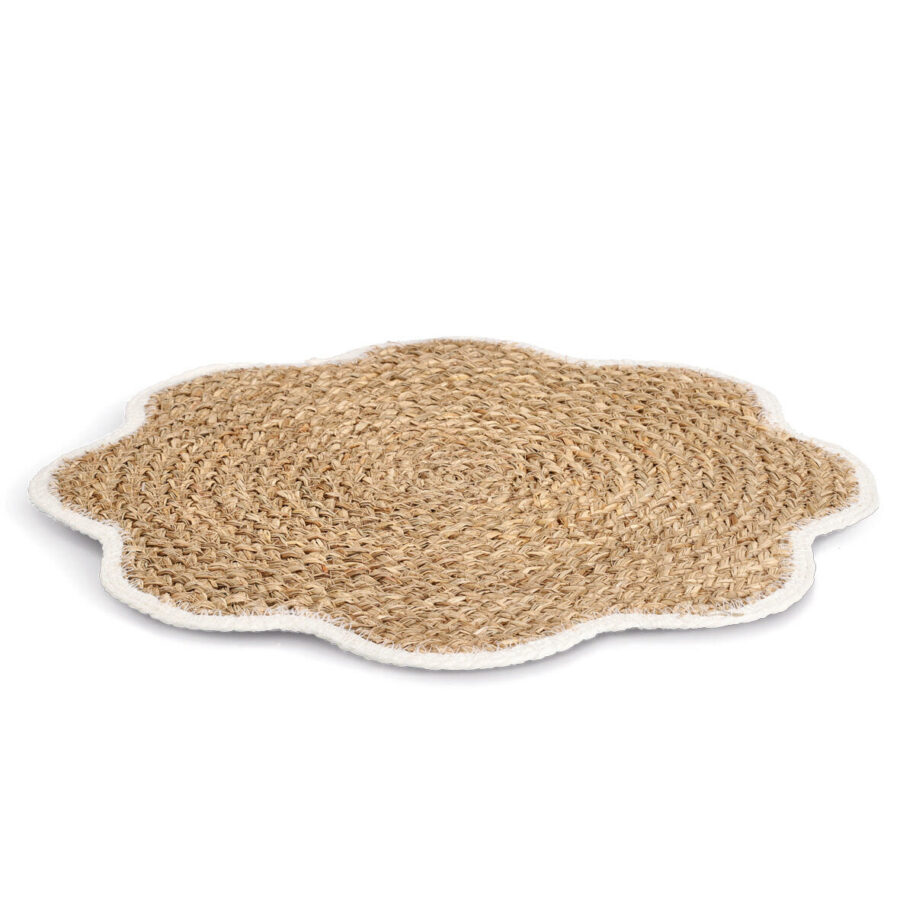 Platzset, Grasgeflecht, weiß – Ansicht 3