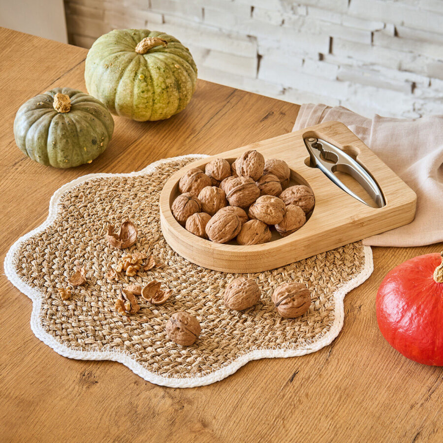 Platzset, Grasgeflecht, weiß – Lifestyle 1