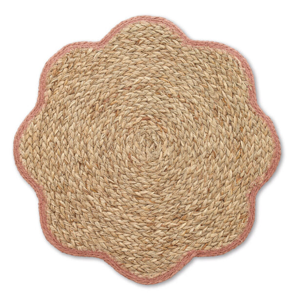 Platzset, Grasgeflecht, altrosa