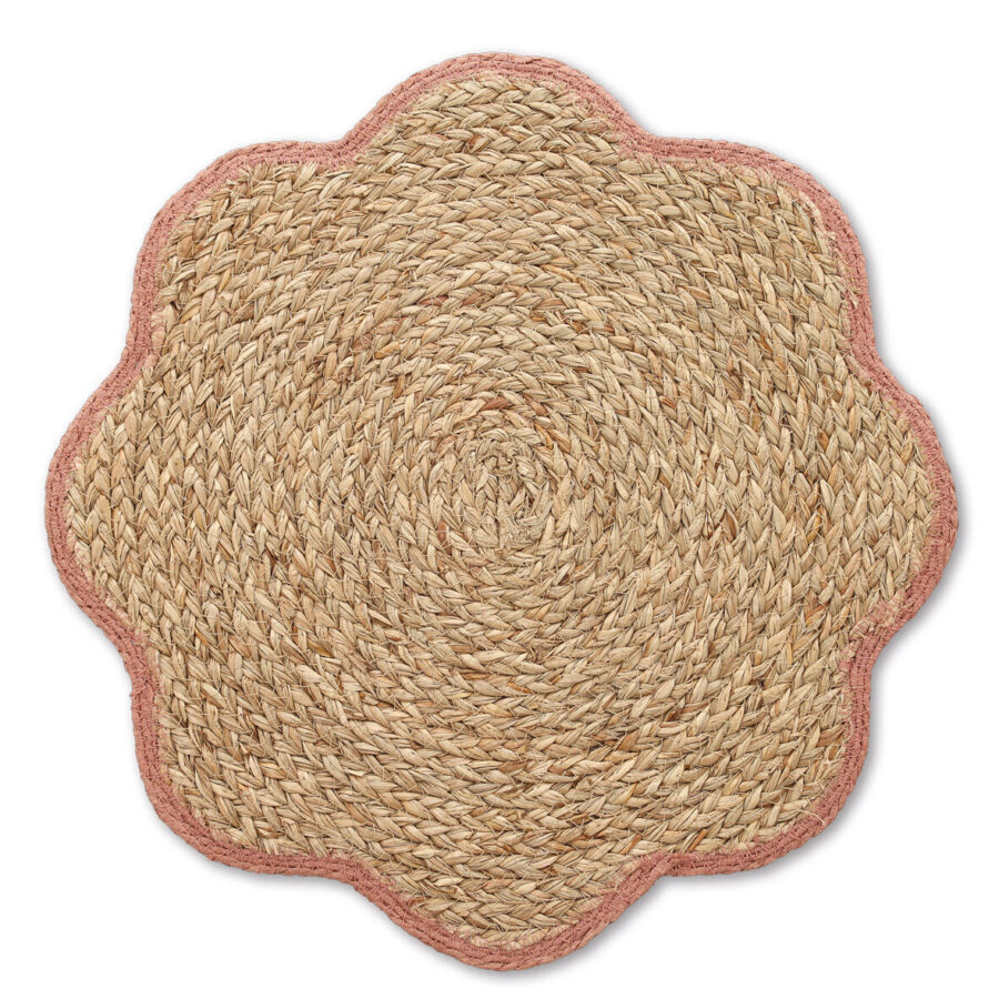 Platzset, Grasgeflecht, altrosa