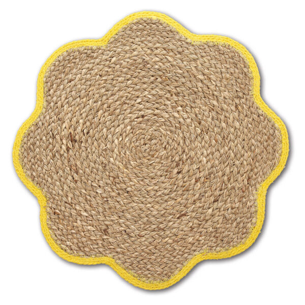 Platzset, Grasgeflecht, gelb