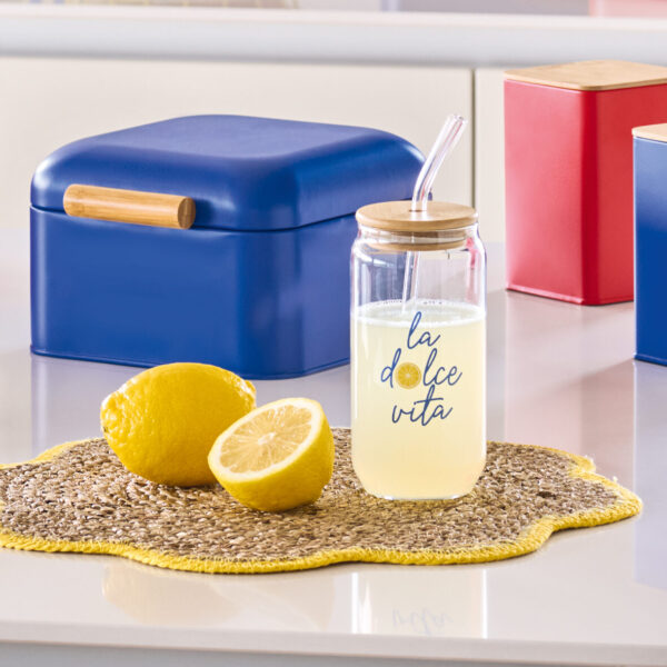 Platzset, Grasgeflecht, gelb – Lifestyle 1