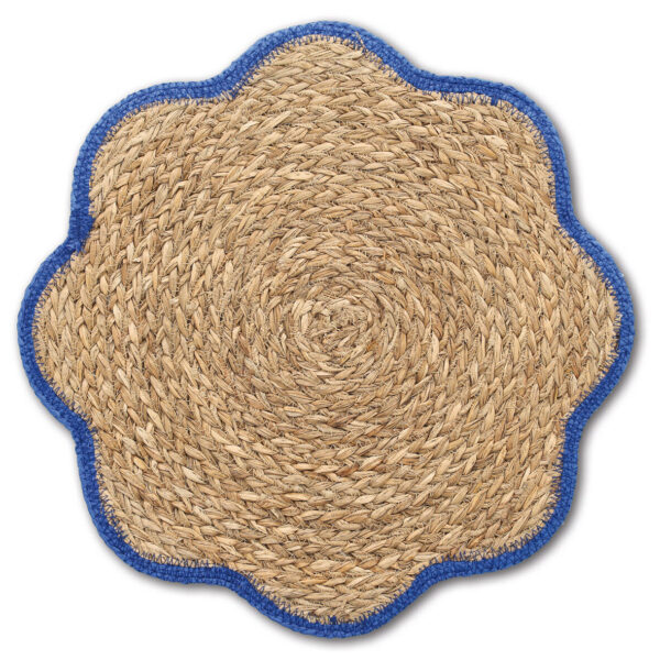 Platzset, Grasgeflecht, blau