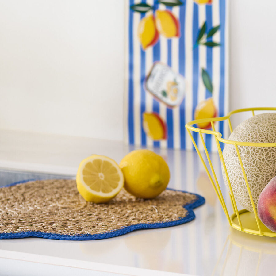 Platzset, Grasgeflecht, blau – Lifestyle 1