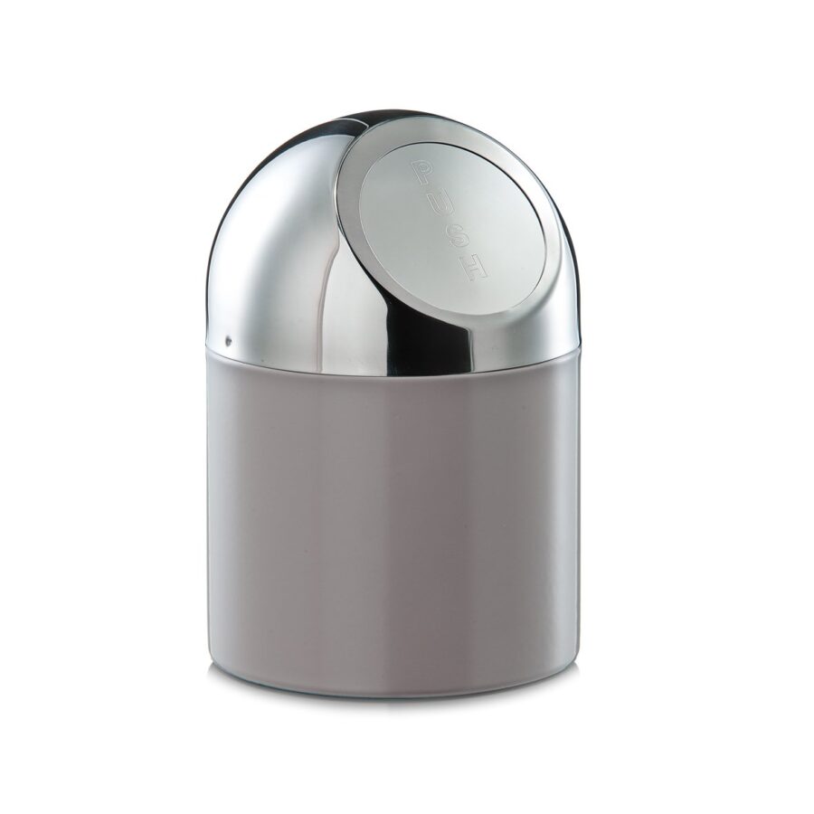 Tischabfalleimer, Metall/Edelstahl, taupe