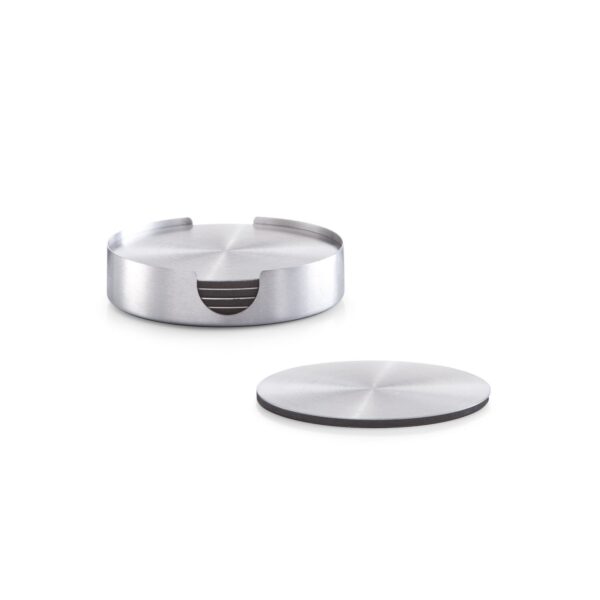 Glasuntersetzer-Set, 7-tlg., Edelstahl