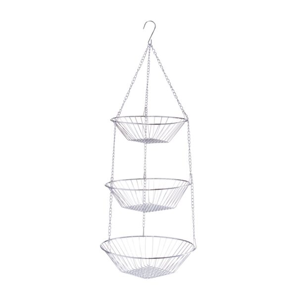 Hängekorb, 3-fach, Metall verchromt