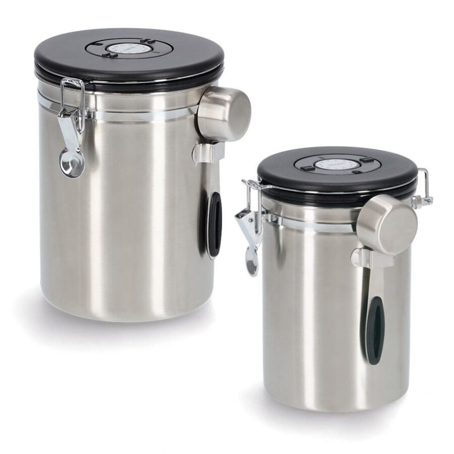 Kaffeedose m. Löffel, 1700ml, Edelstahl/Kunststoff – Ansicht 5