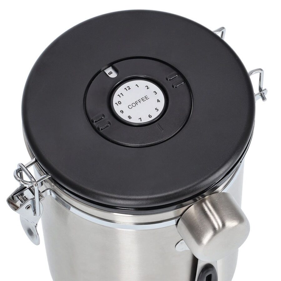 Kaffeedose m. Löffel, 2700ml, Edelstahl/Kunststoff – Ansicht 4