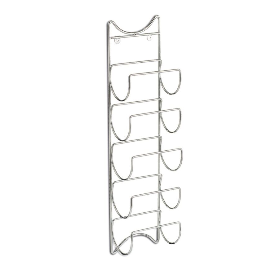 Wand-Flaschenhalter f.5 Flaschen, Metall verchromt – Ansicht 3