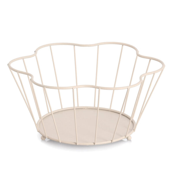 Obstkorb, Metall, beige