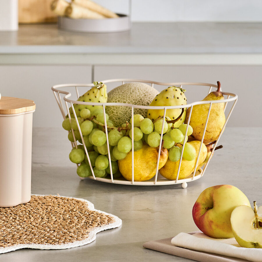 Obstkorb, Metall, beige – Lifestyle 1