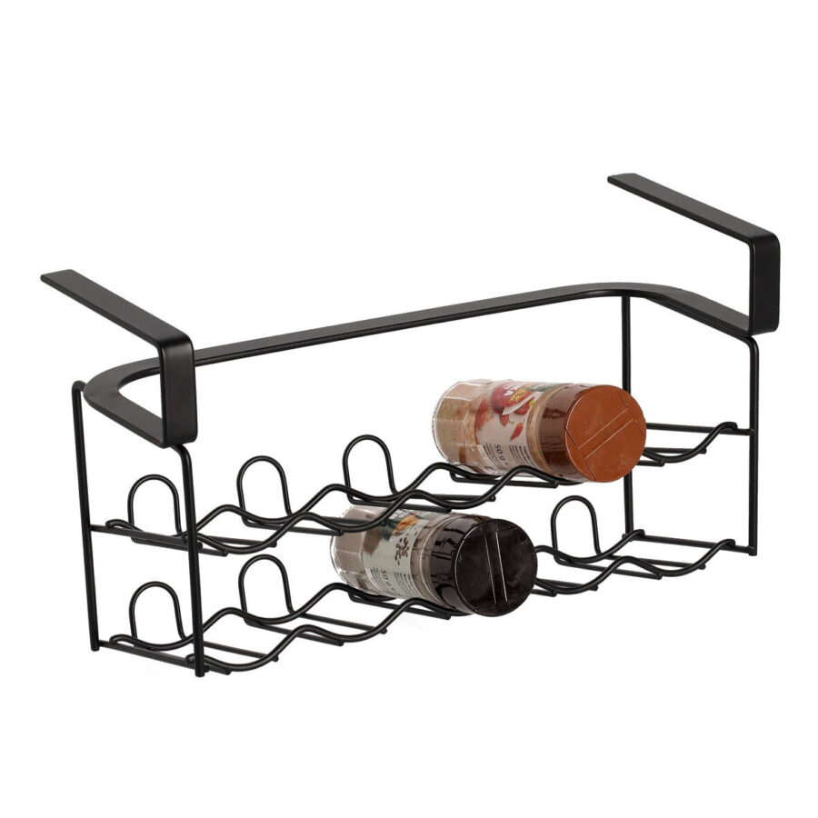 Gewürzgläser-Regal, Metall, schwarz – Ansicht 2