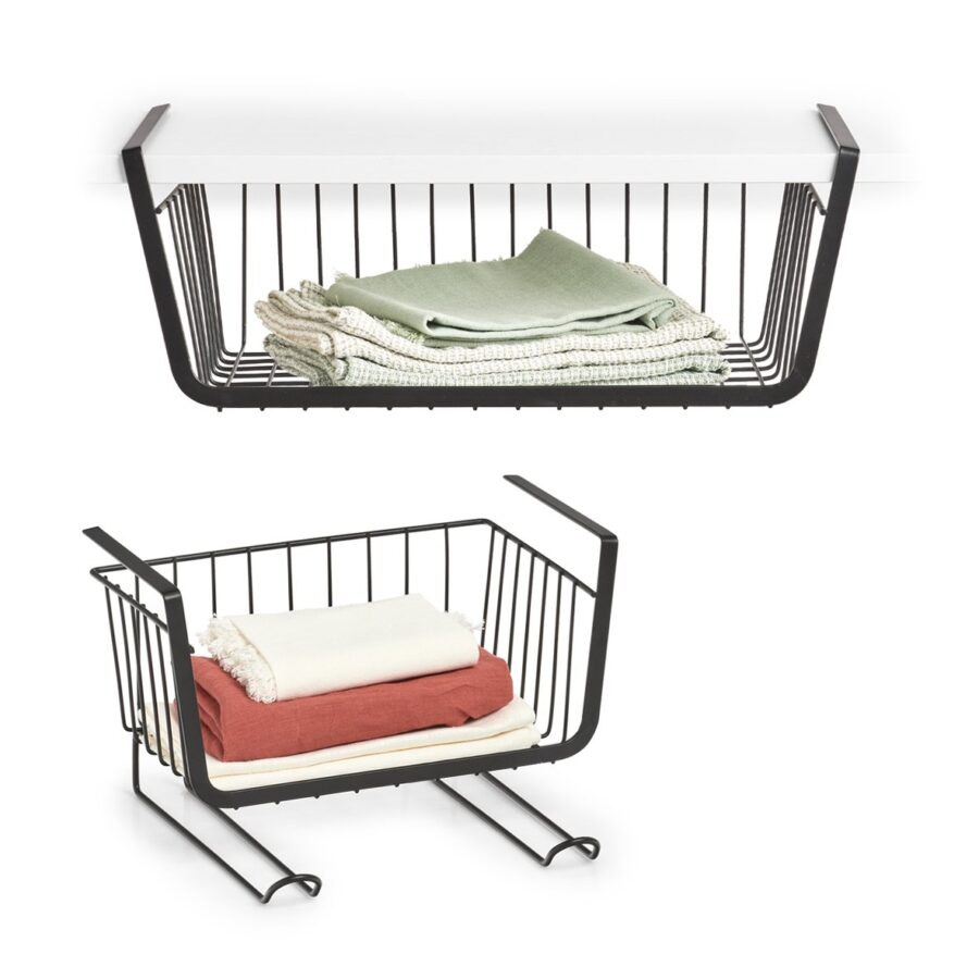 Unter-Fachbodenregal, Metall, schwarz – Ansicht 4