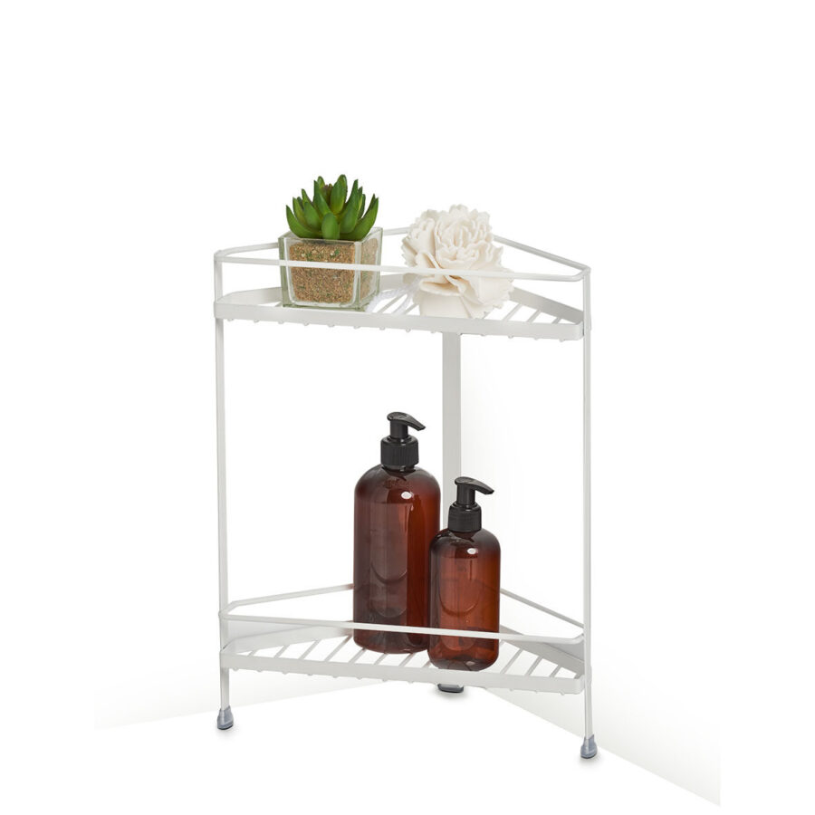 Eckregal, Metall, weiß – Ansicht 4