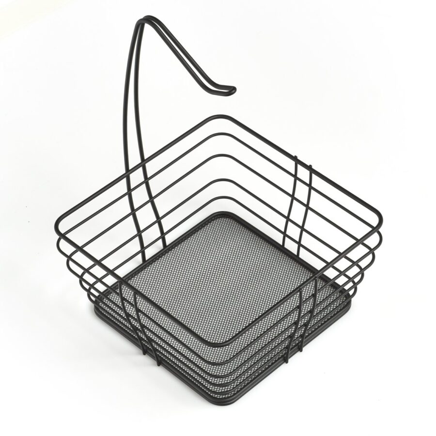 Obstkorb, Metall, schwarz – Ansicht 3