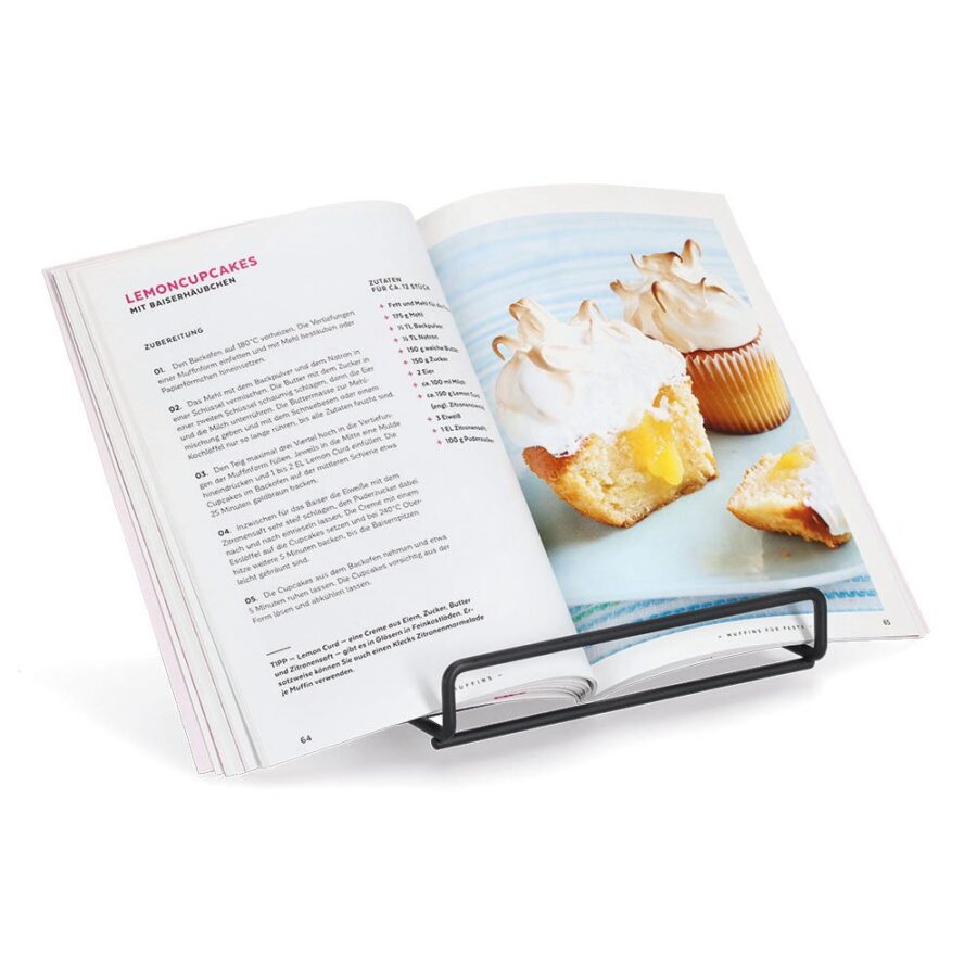 Buchständer, Metall, schwarz – Ansicht 2