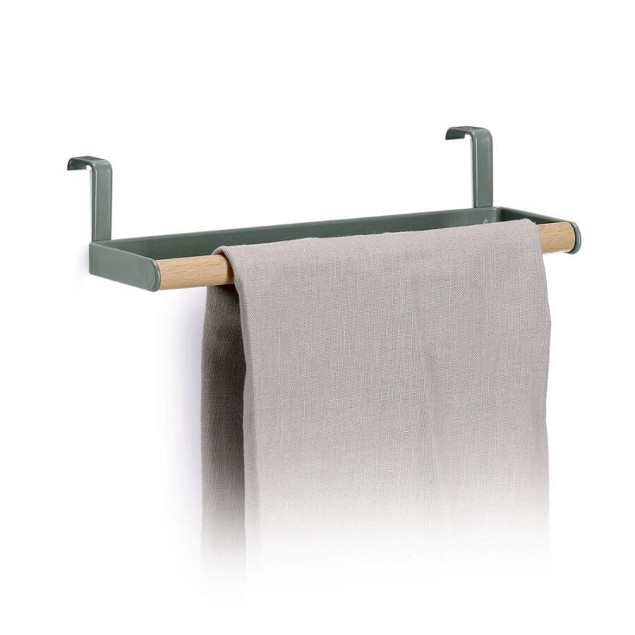 Türhandtuchhalter, Metall/Buche, salbei – Ansicht 4