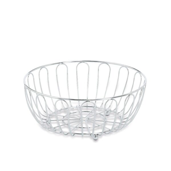 Obstkorb, Metall verchromt