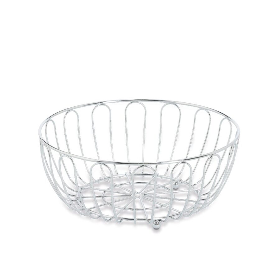 Obstkorb, Metall verchromt