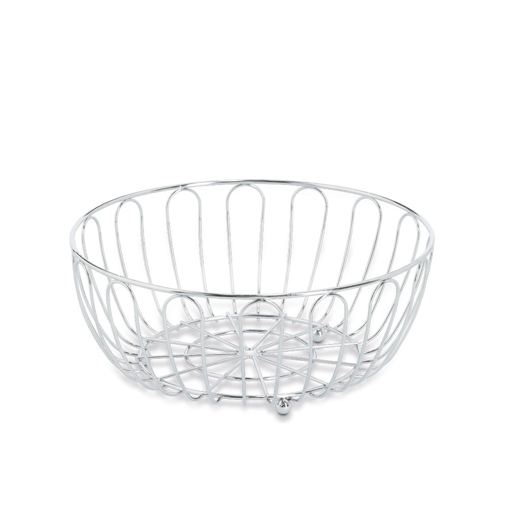 Obstkorb, Metall verchromt