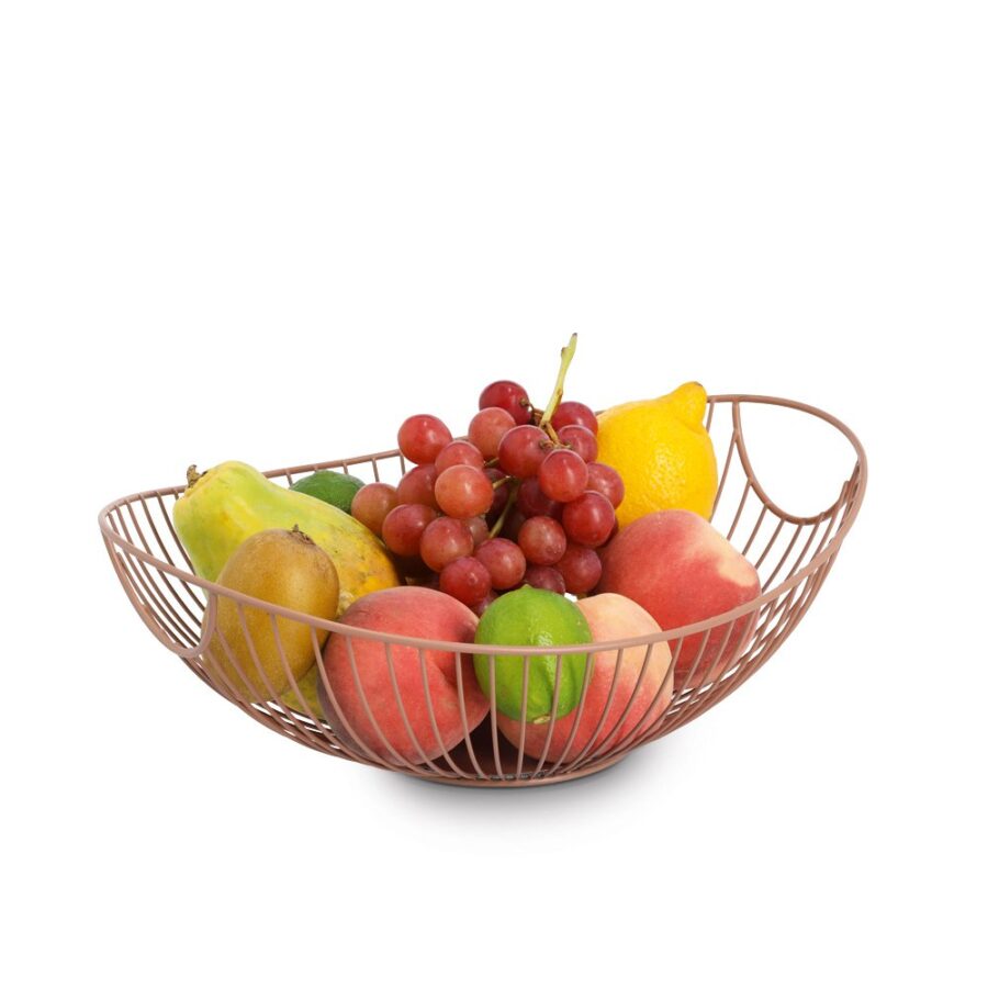 Obstkorb, Metall, mocca – Ansicht 2