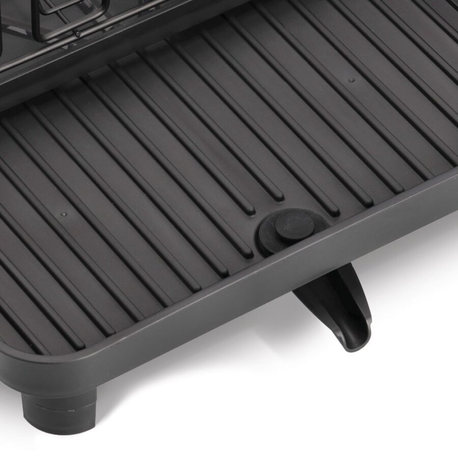 Geschirrabtropfständer, Kunststoff/Metall, schwarz – Ansicht 4