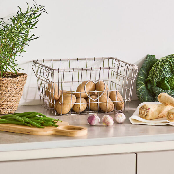 Aufbewahrungskorb "Heart", stapelbar, Metall, – Lifestyle 1