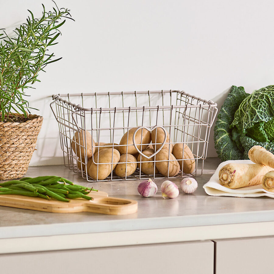 Aufbewahrungskorb "Heart", stapelbar, Metall, – Lifestyle 1