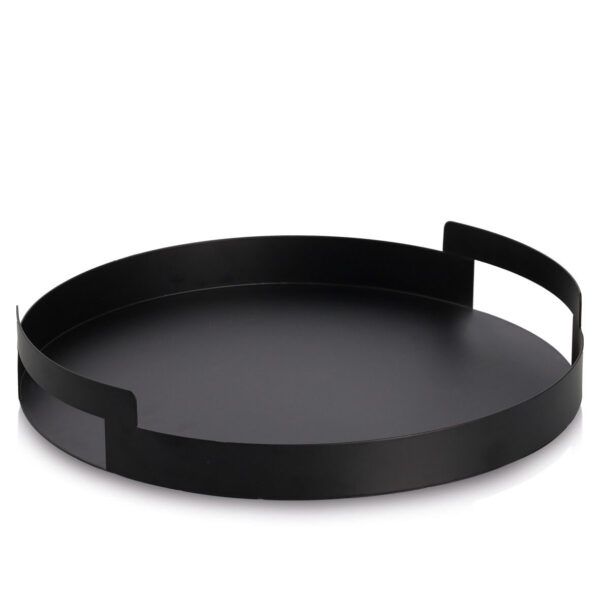 Serviertablett, Metall, schwarz