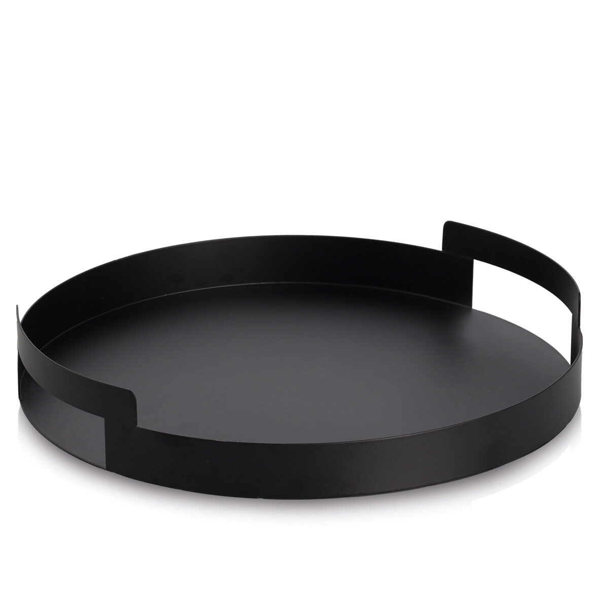 Serviertablett, Metall, schwarz