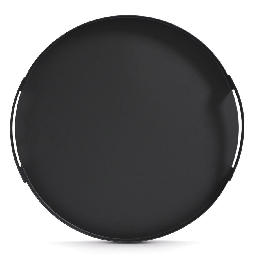 Serviertablett, Metall, schwarz – Ansicht 2