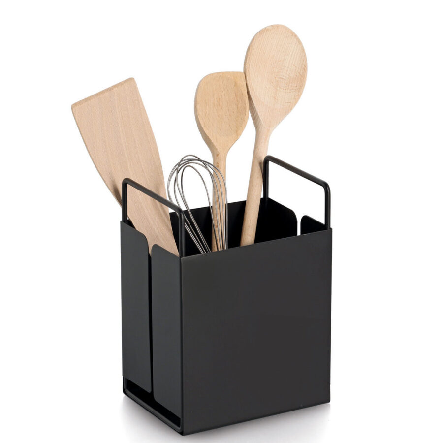 Utensilienhalter, Metall, schwarz – Ansicht 2