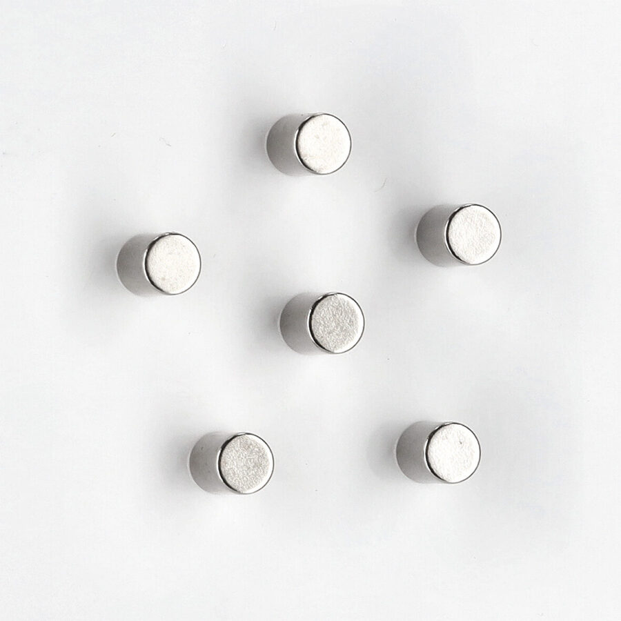 Magnet-Set, 6-tlg., extra stark, Edelstahl – Ansicht 2