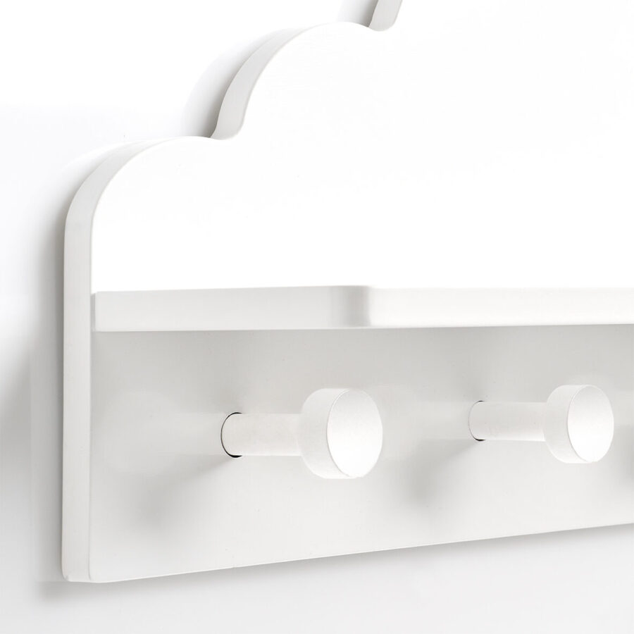Kinder-Wandgarderobe 'Wolke', MDF, weiß – Ansicht 5